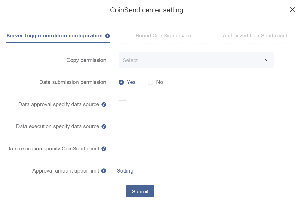 a screenshot of CoinSend center